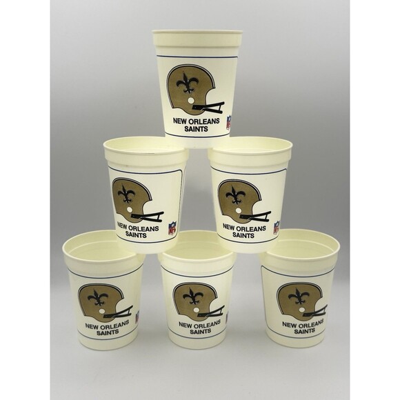 1981 Saints Miller High Life NFL Man of the Year Cups Set of 6 New Old Stock - Picture 9 of 11